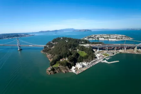 Treasure island aerial view